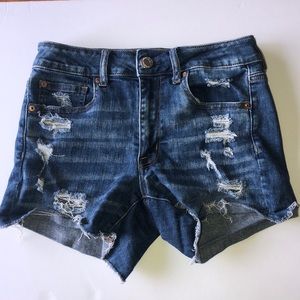 American Eagle - High-Rise Shortie Jean Shorts